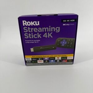 Roku Streaming Stick 4K‎ HDR Dolby Vision Voice Remote Long-range Wi-Fi NEW